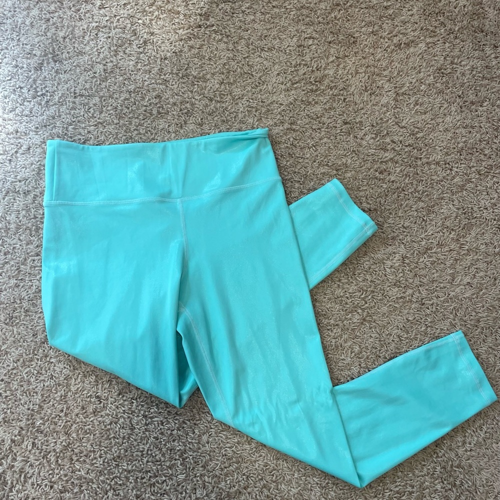 Turquoise Metallic Plus Light n Tight Hi-rise 7/8 24"